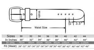 knight templar belts size chart