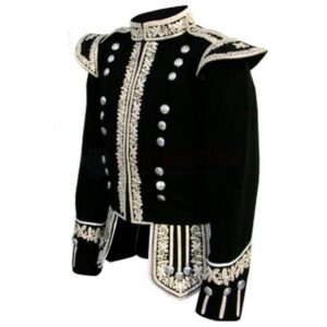 Silver Hand Embroidered Doublet Jacket - Image 3