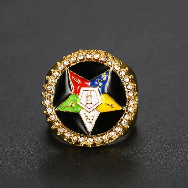 Order of the Eastern Star Zirconia Masonic Ring