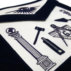 Masonic Apron Hand Embroidered (Funeral) - Image 4