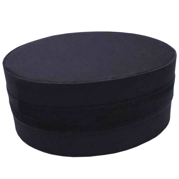 Masonic Black Cap with Black Braid