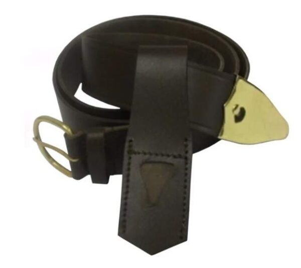 Knights Templar Belt with smooth brass fittings