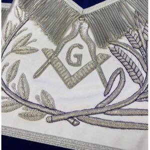 Masonic MASTER MASON Apron Silver Embroidered - Image 3