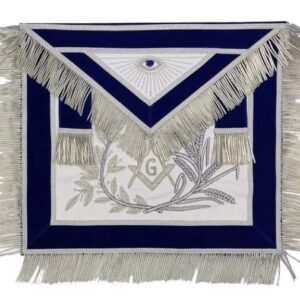 Masonic MASTER MASON Apron Silver Embroidered