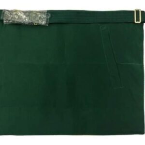 Scottish Rite Master Mason Handmade Apron - Green with Vine work - Image 3