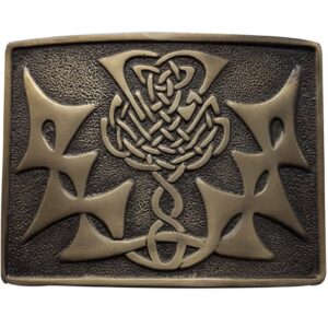 Men's Kilt Belt Buckle Antique Finish - Scottish Highland Celtic Buckles - Image 3