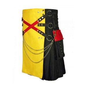 Gothic kilt For Men - Yellow Men Kilt - Image 3